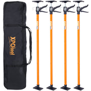 4 Pack Adjustable Support Pole,Steel 3rd Hand Support System,Support Rod for Jacks Cargo Bars Drywalls,Cabinet Jacks for Installing Cabinets,Extends from 45 to 114 Inch ,with carry bag
