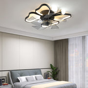 19.7 Inch Light Ceiling Fan with Lights Remote Control with Modern Butterfly Design Styling, Black, Fan for Bedroom, Living Room, Timing Function, Noiseless, Children's Favorite