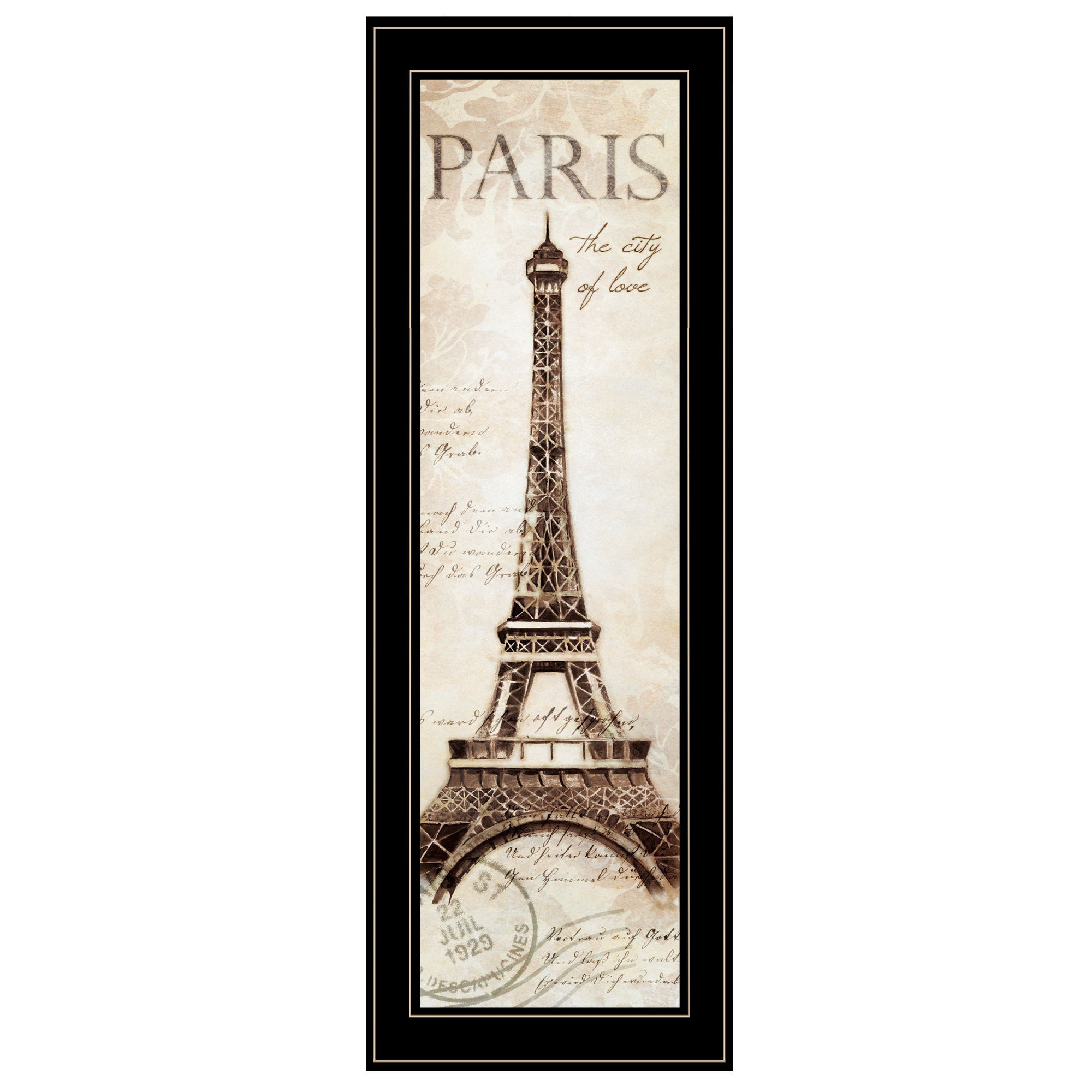 'Paris Panel' by Cloverfield & Co, Ready to Hang Framed Print, Black Frame