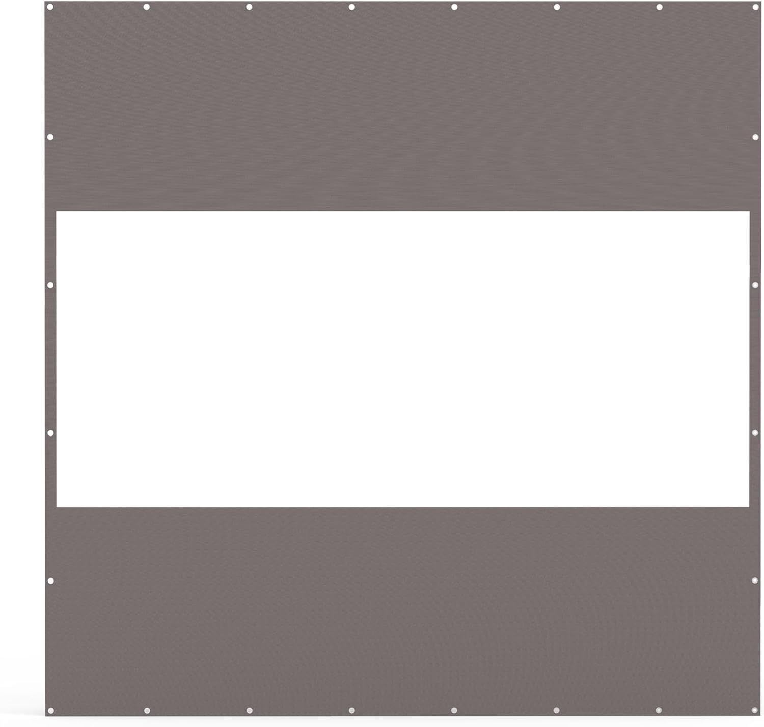 Heavy Duty Outdoor Clear Panel Curtain, 18 oz Waterproof PVC Polyester Curtain, Weather Resistant & Tearproof for Patios, Gazebos, Pergolas, Privacy Screen (8'H x 8'W, Gray)