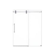 Frameless Single Sliding Shower Door with Chrome Finish, 44'-48'W x 76'H, 8mm Clear Tempered Glass