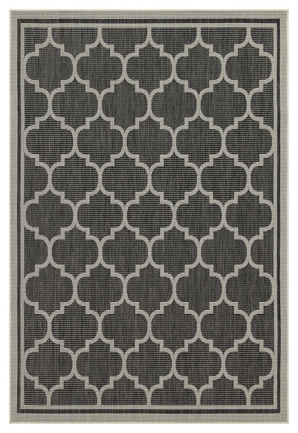 Sunshine GC_HAR2005 Anthracite 5 ft. 3 in. x 7 ft. 3 in. Indoor/Outdoor Area Rug