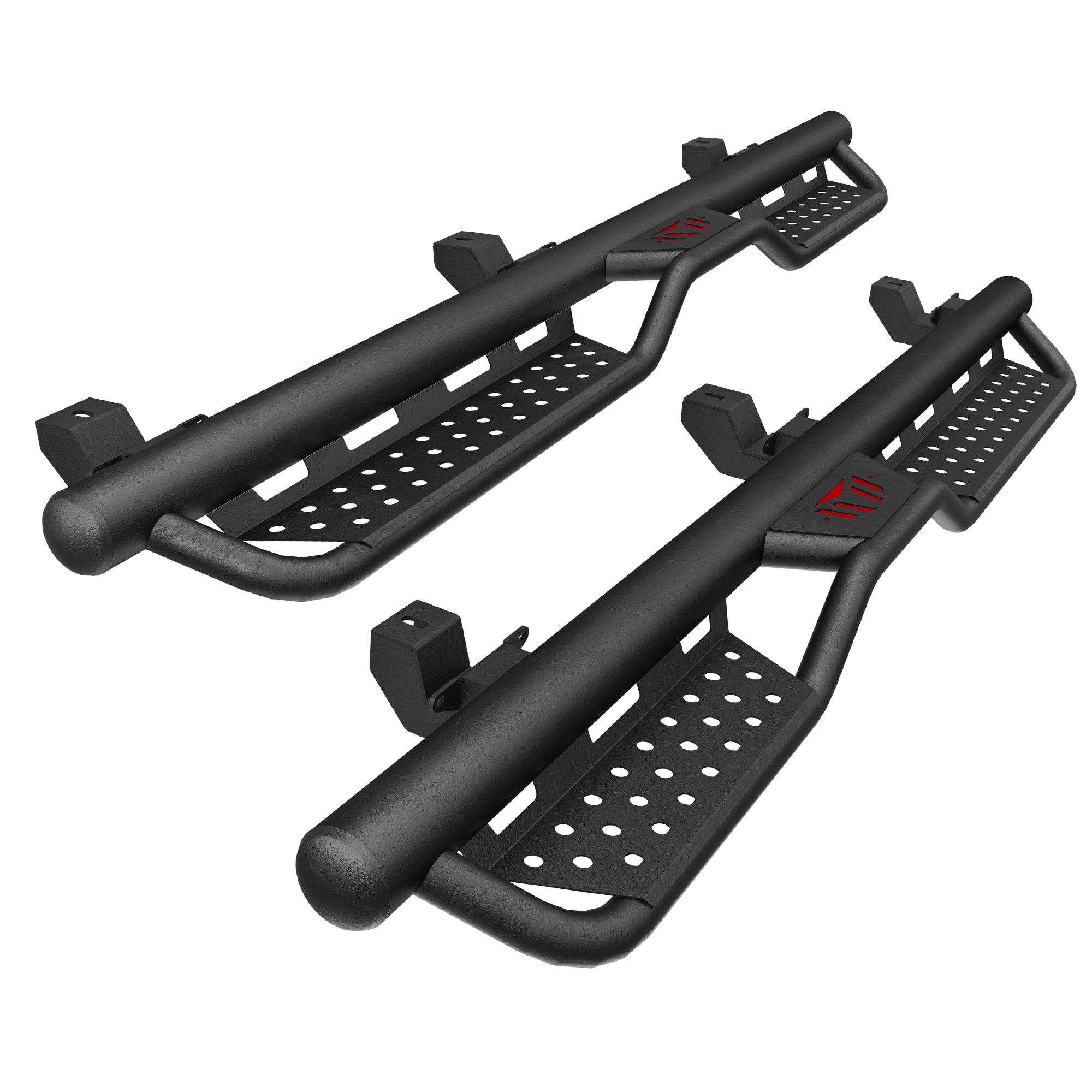 6 Inch Powder Coated Running Boards Side Steps For 2018-2025 Jeep Wrangler JL 4 Door