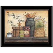 'Family and Friends' By Mary June, Ready to Hang Framed Print, Black Frame