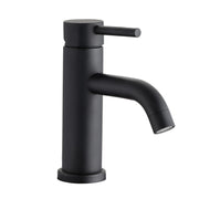 ADA Compliant Single Hole Bathroom Faucet - 6.57' High Stainless Steel Waterfall Faucet Matte Black