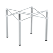 Simple Silver Stainless Steel Folding Table Frame - Multifunctional Space-Saving Design.Separate folding table legs that can be paired with various sizes and styles of tabletops.