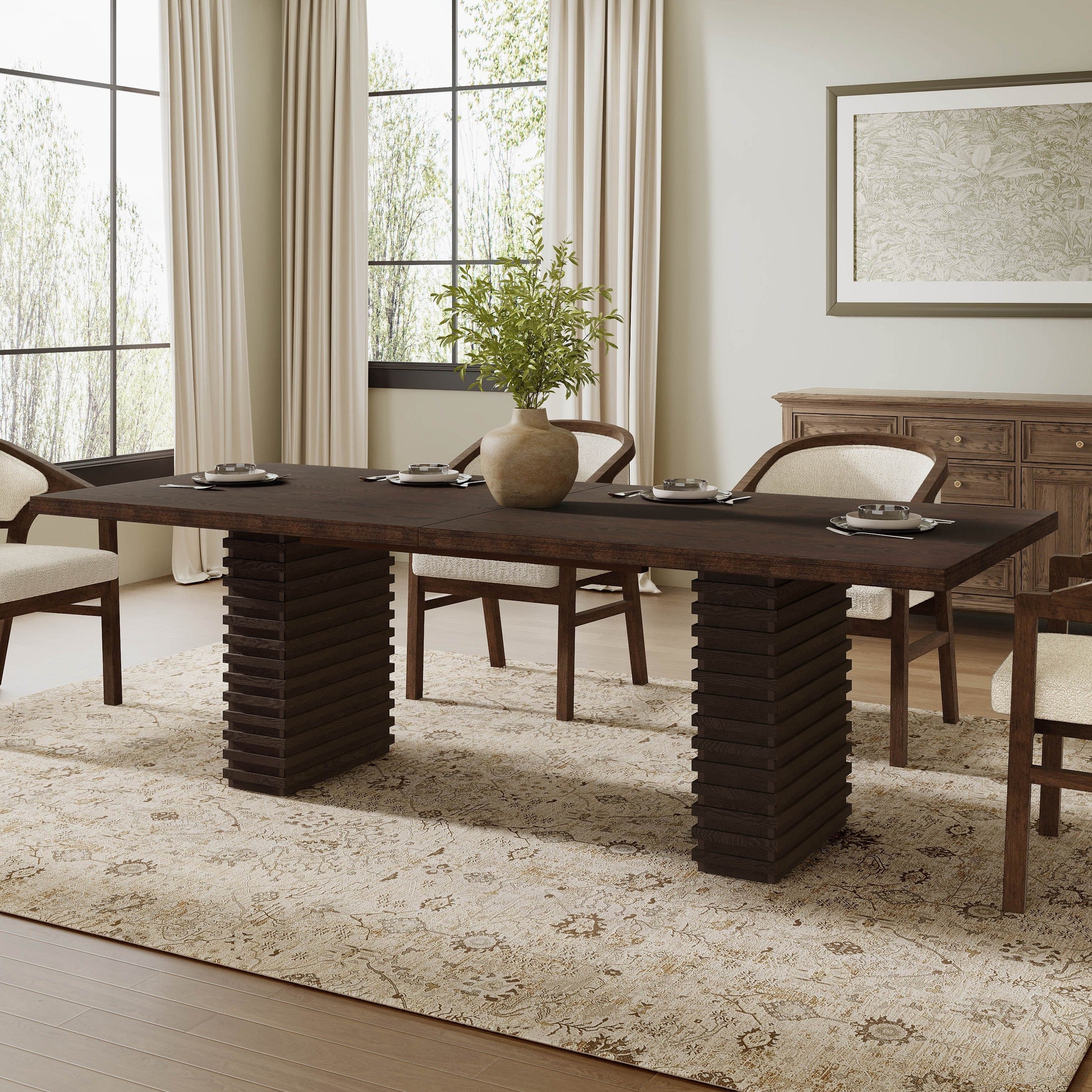 95INCHES DINING TABLE (Espresso)