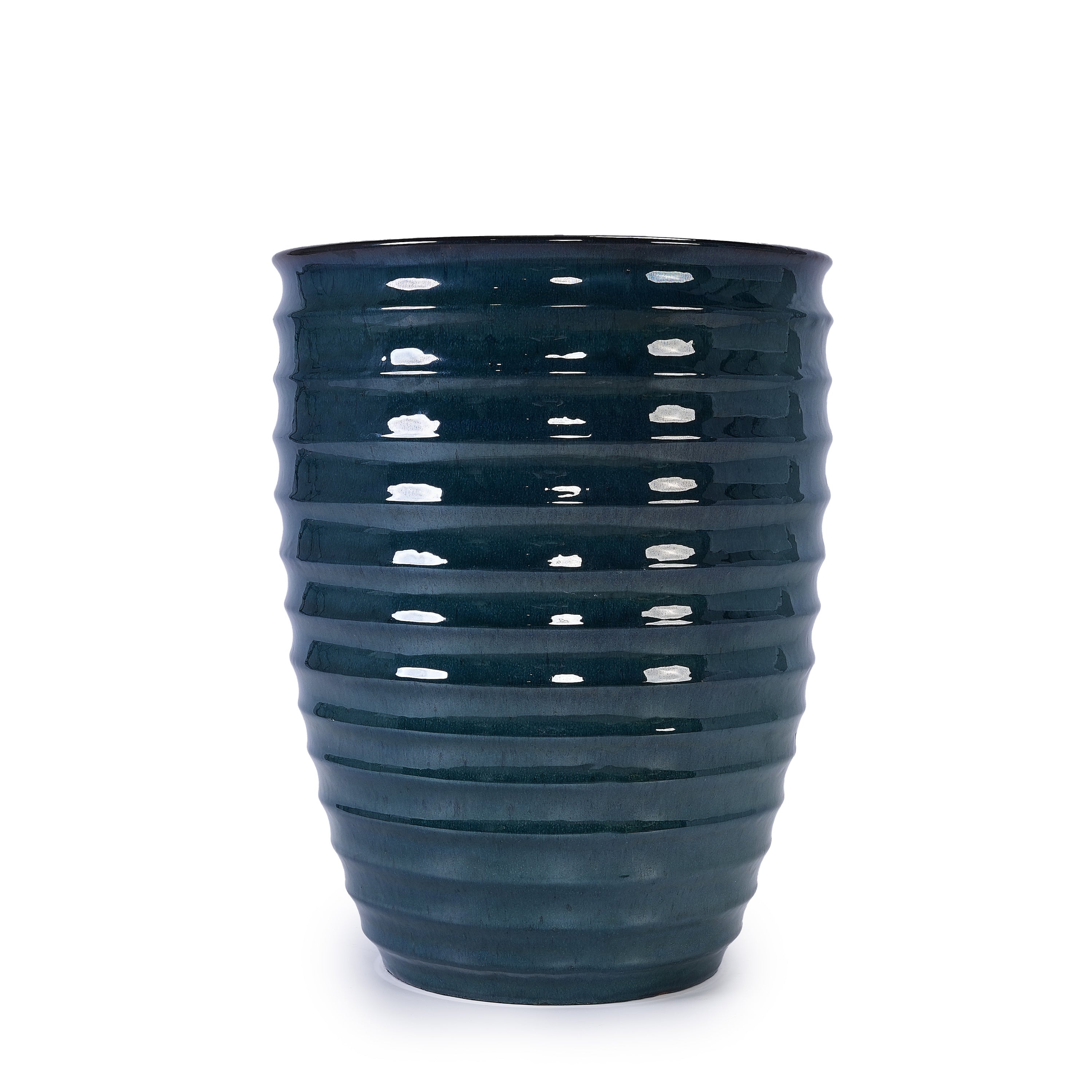 Ceramic Flowerpot, Modern Planter for Patio, Garden, Windowsill - Army Green