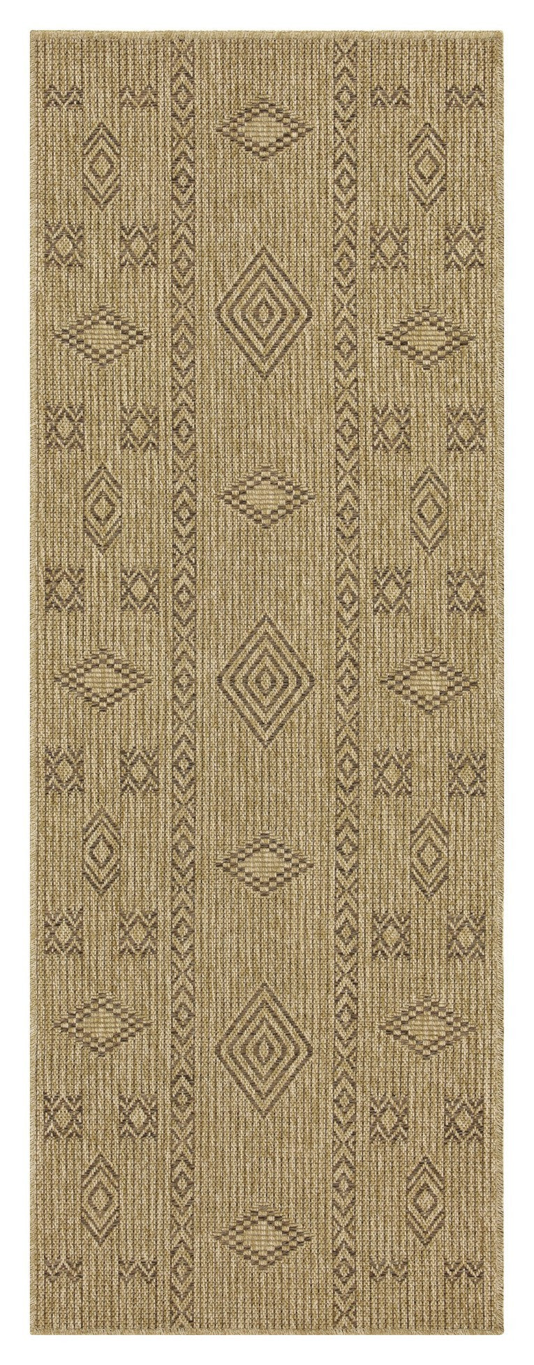 Earth GC_NTL1002 Jute/Mocha 2 ft. 7 in. x 7 ft. 3 in. Indoor/Outdoor Area Rug