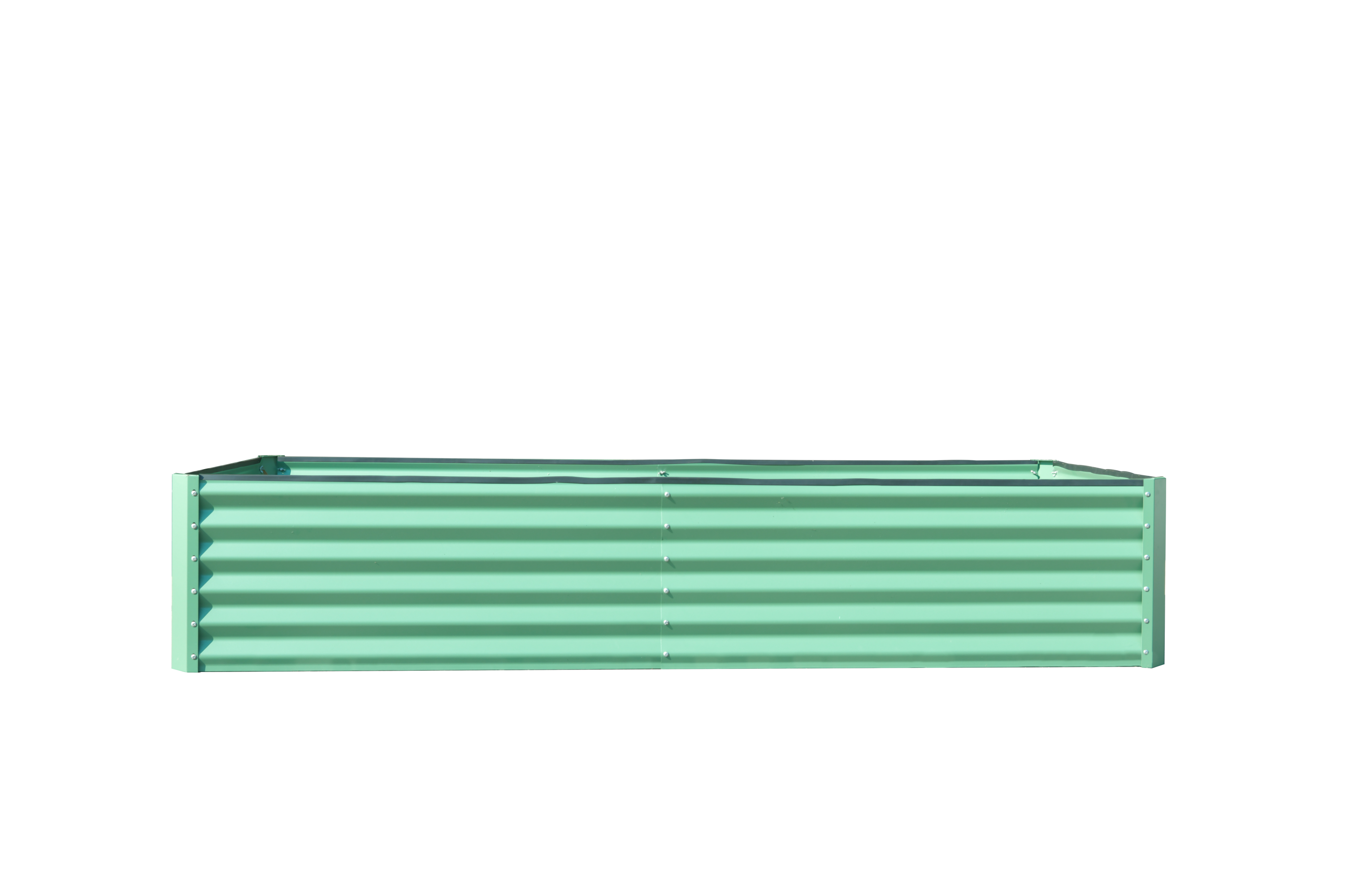 8x4x1.5 ft Galvanized Raised Garden Bed, Outdoor Planter Garden Boxes Large Metal Planter Box for Gardening Vegetables Fruits Flowers, Green