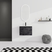 24'' Floating Wall-Mounted Bathroom Vanity With Ceramics Sink & Soft-Close Cabinet Door, KD-Package