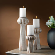 Decorative Wood Centerpiece Candle Holder- 4x12'– Elegant Candle Stand for Any Occasion