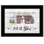 'Let It Snow' By' By Billy Jacobs, Ready to Hang Framed Print, Black Frame