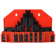 58Pc T-Slot Clamping Kit Mill Machinist Set With T-slot cleaner and Tightening Wrench (5/8 Table Slot 1/2-13 Stud Size)
