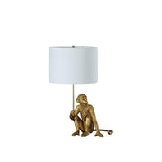 25.50' In Golden Monkey Holding Polyresin Table Lamp