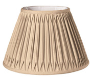 Slant Transitional Bell Double Smocked Pleat Softback Lampshade with Washer Fitter, Vintage Gold