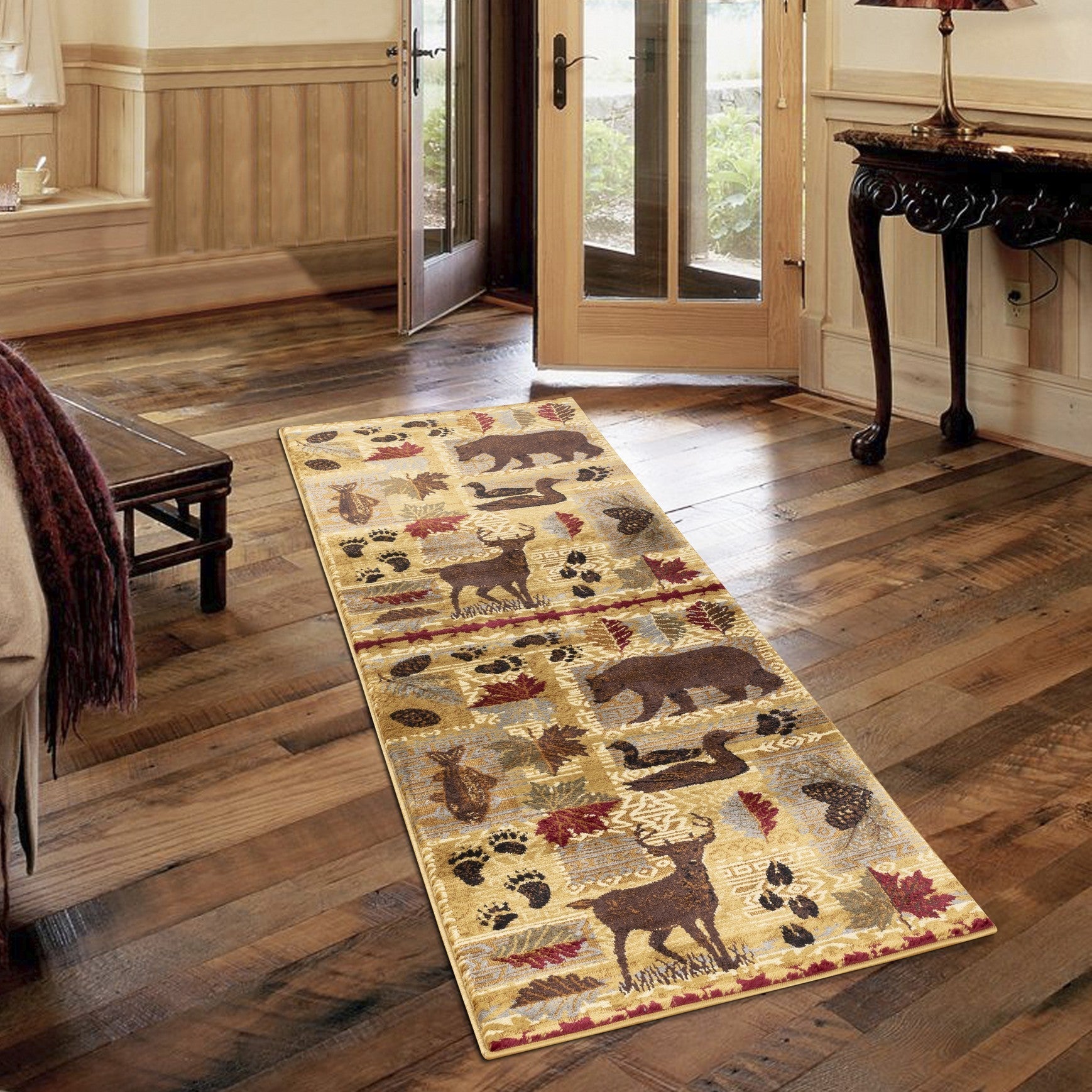 Nature's Nest GC_CBL3002 Multi 2 ft. 7 in. x 7 ft. 3 in. Lodge Area Rug