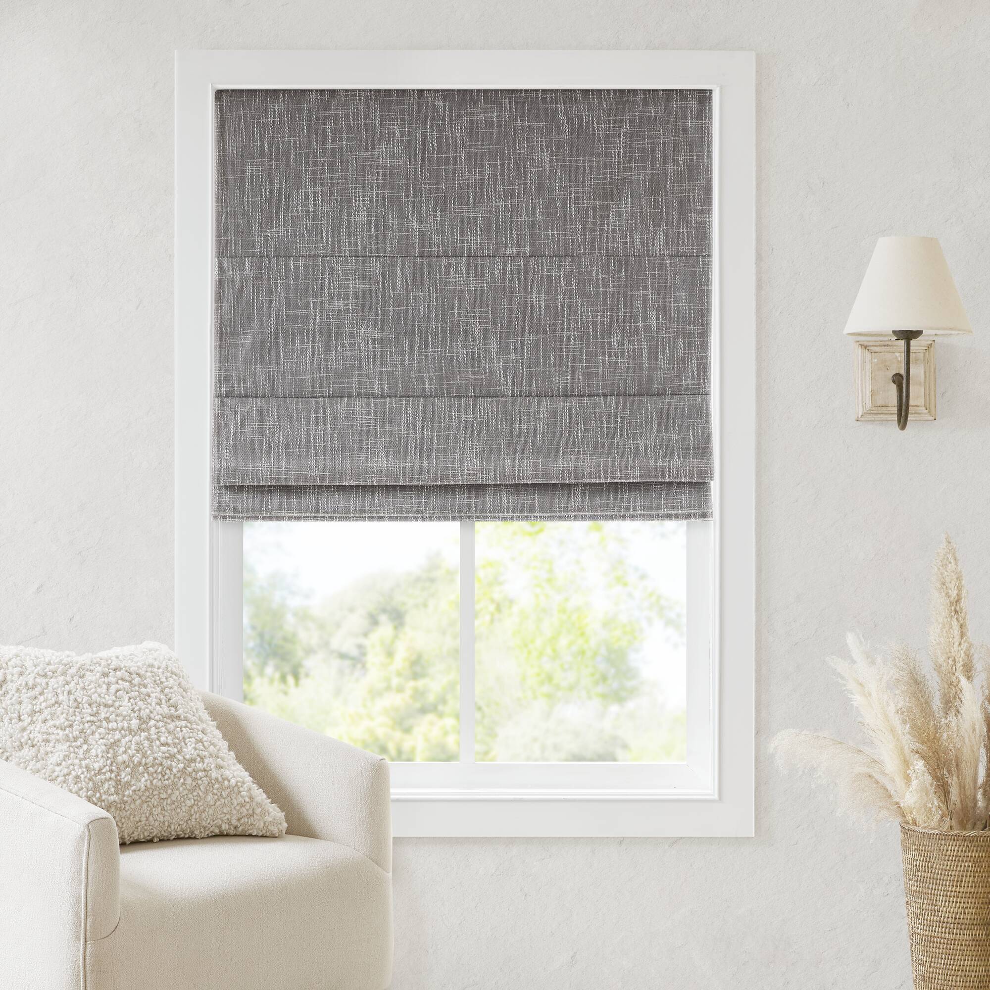 1 PCS 33x64' Total Blackout Cordless Roman Shade Grey