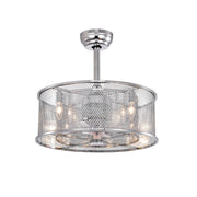 20.4''  3 ABS Fan Blades Dual Shade Modern Ceiling Fan with Remote Control, Noiseless Reversible AC Motor for Bedroom/Living Room/Study/Patio,Chrome