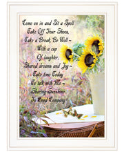 'Sharing Sunshine' by Artisan Trendy Decor 4U, Ready to Hang Framed Print, White Frame