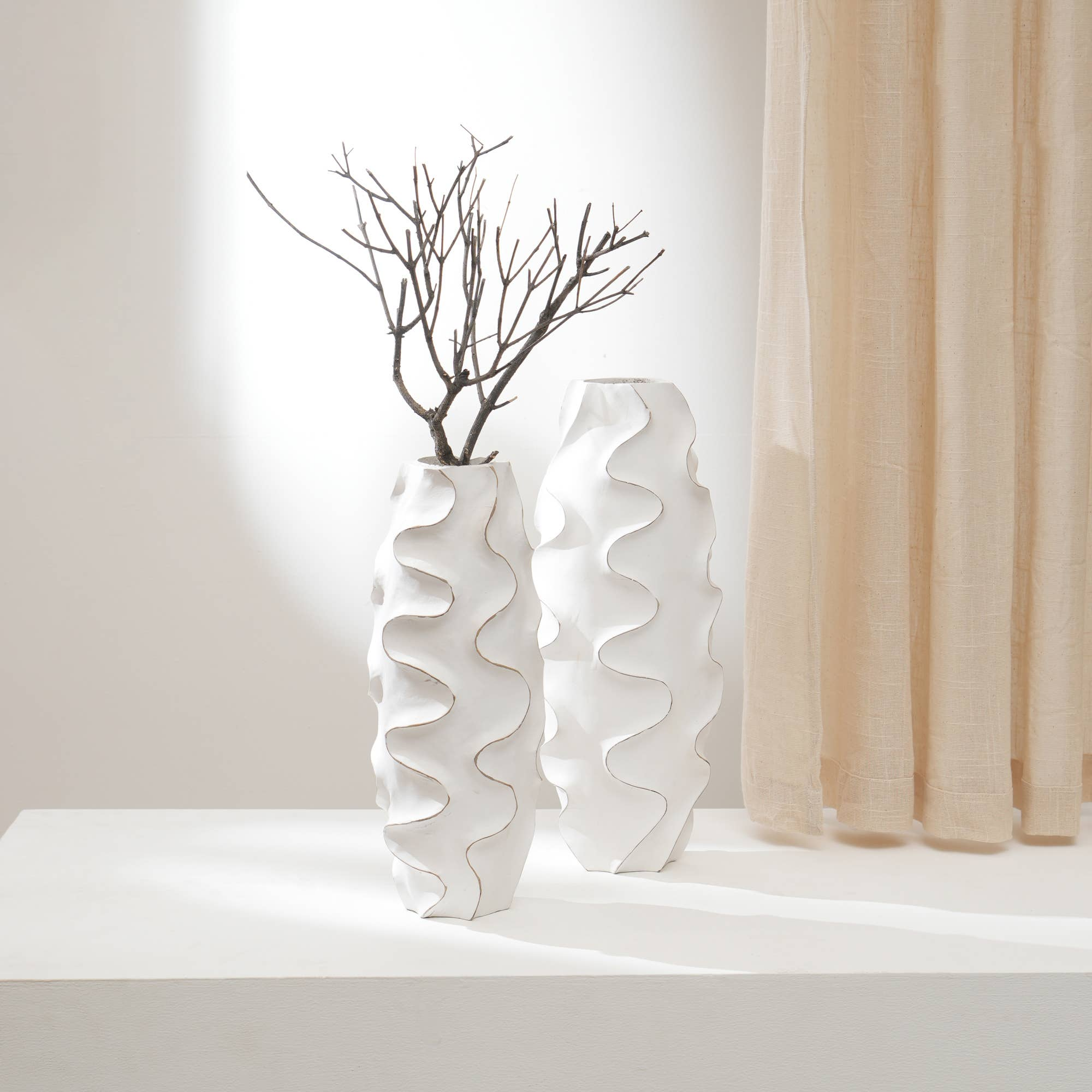 Handcrafted Wooden Decorative Flower Vase – Sustainable & Stylish Accent Piece-5.5X5.5X15.5'