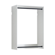 Devi White Wall Mounted Wood Closet System with Modular Design and Ample Storage