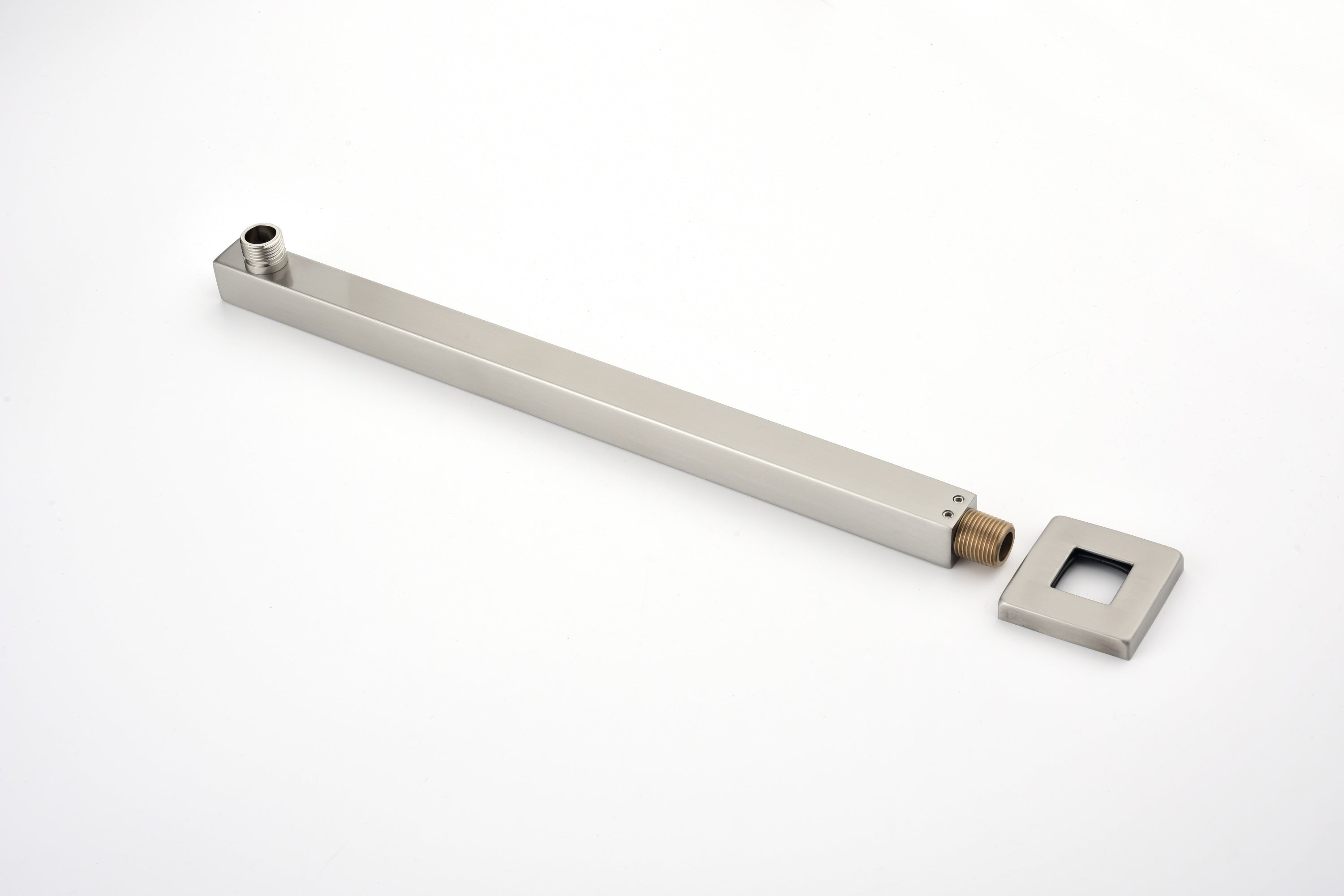 Shower Arm with Flange, 1/2 NPT Tapered Threads, Rain Shower Head Arm, Wall Mount Shower Extension Arm