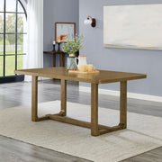 Darla 72'W Rectangular Walnut Oak Sled Dining Table