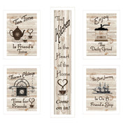 'Kitchen Friendship Collection' 5-Piece Vignette by Millwork Engineering, White Frame