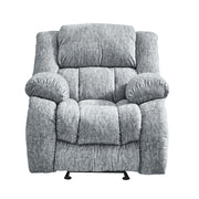 STONIC Grey Glider Recliner with Plush Cushioning and Zaftig Fabric