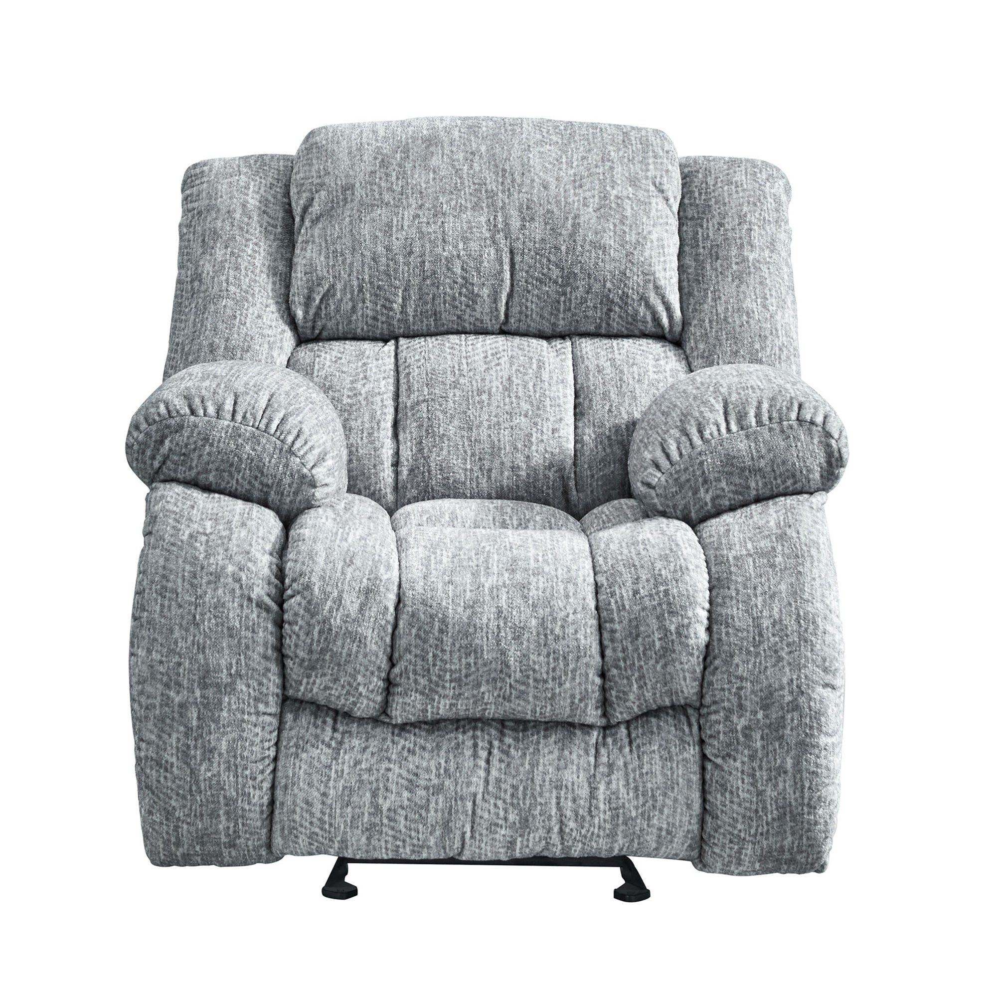 STONIC Grey Glider Recliner with Plush Cushioning and Zaftig Fabric