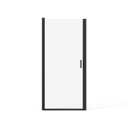 Goodyo Pivot Shower Door 1/4 inch Tempered Glass Black Semi-Frameless 34'x72'
