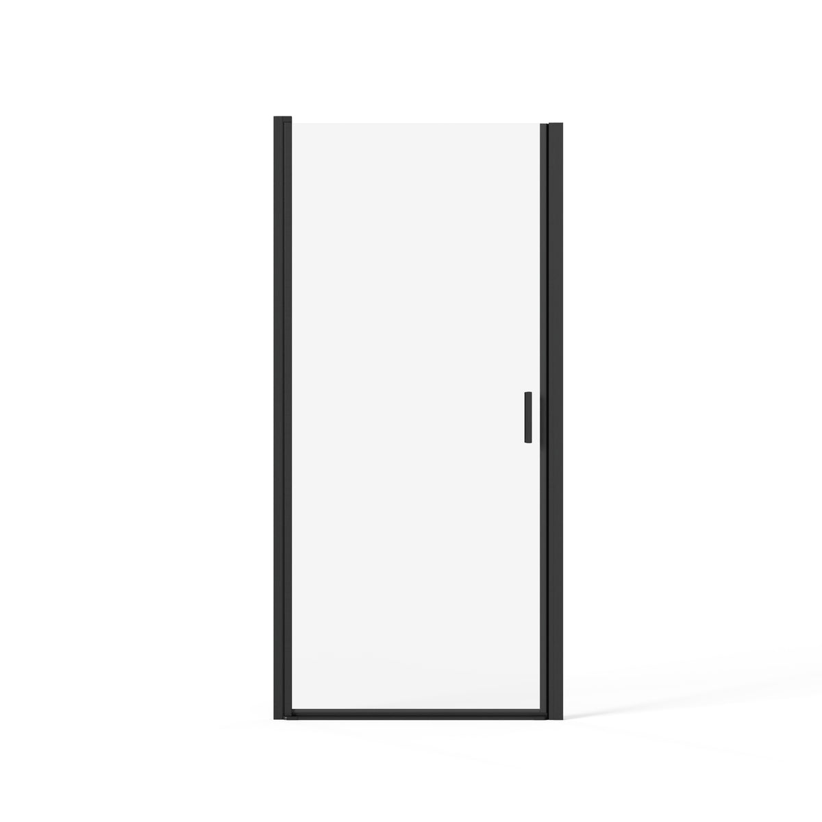 Goodyo Pivot Shower Door 1/4 inch Tempered Glass Black Semi-Frameless 34'x72'