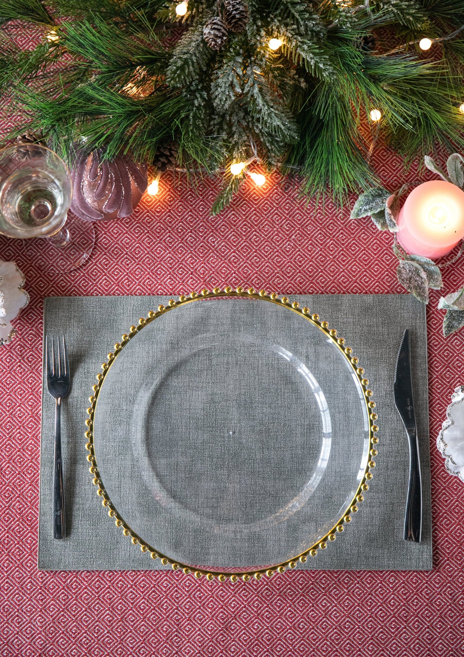 8 Pack Plastic Charger Plate, D13'