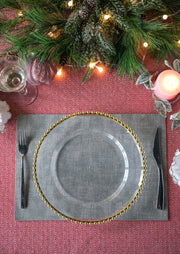 8 Pack Plastic Charger Plate, D13'