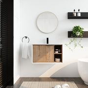 30'' Floating Wall-Mounted Bathroom Vanity with Ceramics Sink & Soft-Close Cabinet Door
