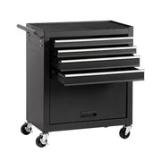 4-Drawer Rolling Tool Chest, Cabinet with 4 Wheels Tool Chest with Drawers, Suitable for Garages, Warehouses, Workshops, Repair Shops, Black