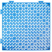 Interlocking Tile 55PCS Blue, Drainage Tiles 12' x 12' Splicing, PVC Interlocking Drainage Floor Tiles, Non-Slip Drainage Holes for Restroom, Bathroom, Kitchen, Pool, Wet Areas, Blue
