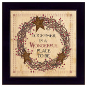 'Together is a Wonderful Place to Be' , Ready to Hang Framed Print, Black Frame