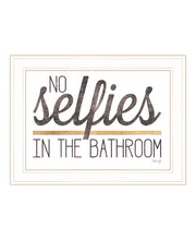 'No Selfies in the Bathroom' by Marla Rae, Ready to Hang Framed Print, White Frame