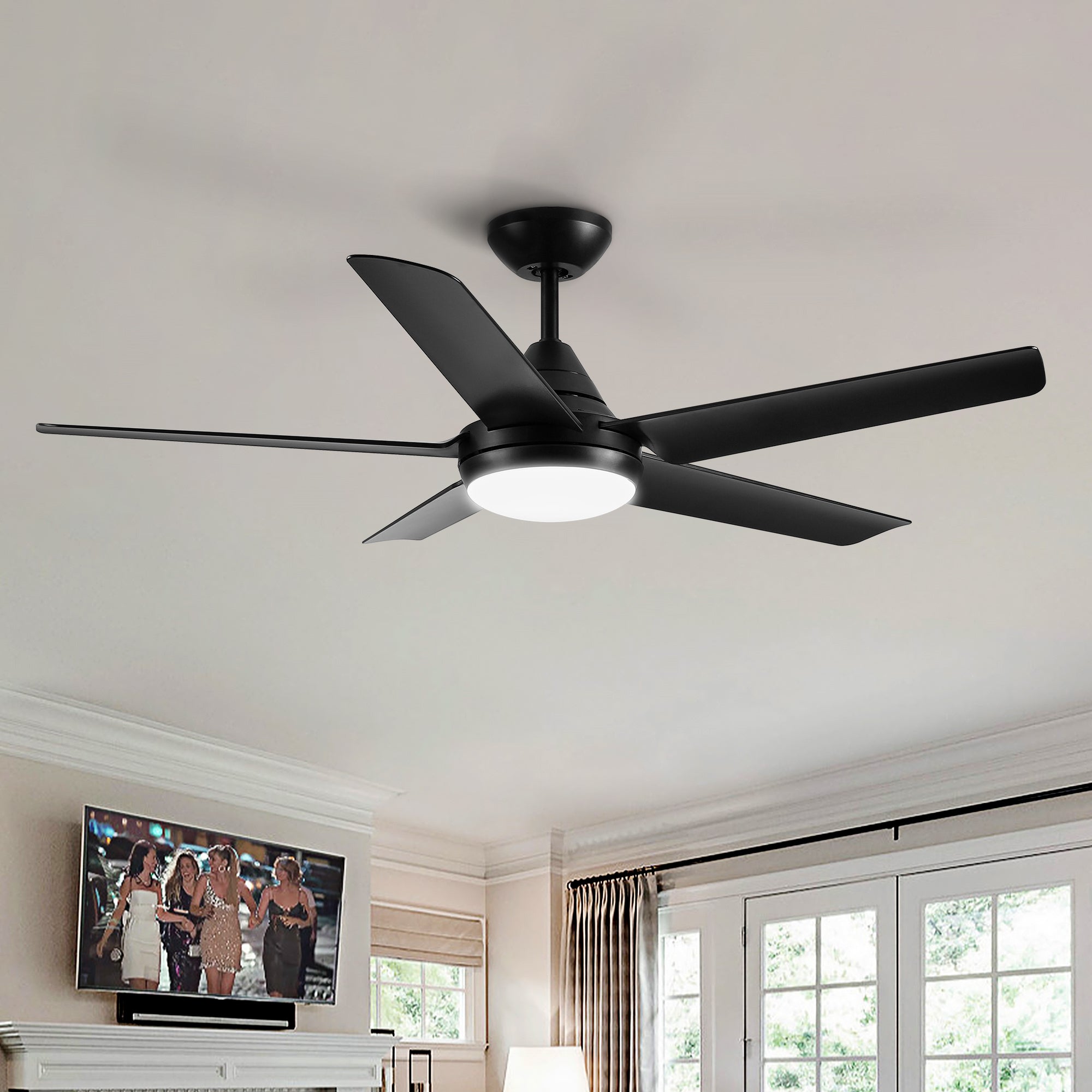 48' YUHAO Modern Contemporary  LED Ceiling Fan with Remote Control