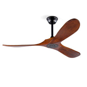 Hot sales 52 Inch Indoor Black Ceiling Fans With Lights,3 Solid Wood Blades, Ceiling Fan with Remote Control,Reversible DC Motor, Fan Light for Bedroom, Living room, Study room