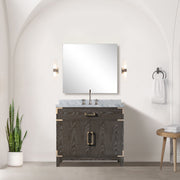 Brown Oak Single Bath Vanity 36 in. W x 22 in. D