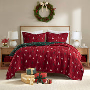 3 Pieces Queen Coverlet Mini Set,Red