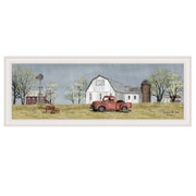 'Spring On The Farm' by Billy Jacobs, Ready to Hang Framed Print, White Frame