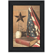 'God and Country' By Billy Jacobs, Ready to Hang Framed Print, Black Frame