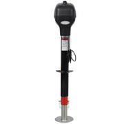 Electric Power Tongue Jack 3500lbs Capacity with Waterproof Cover for RV Trailer & Camper, Black Steel, 12V DC