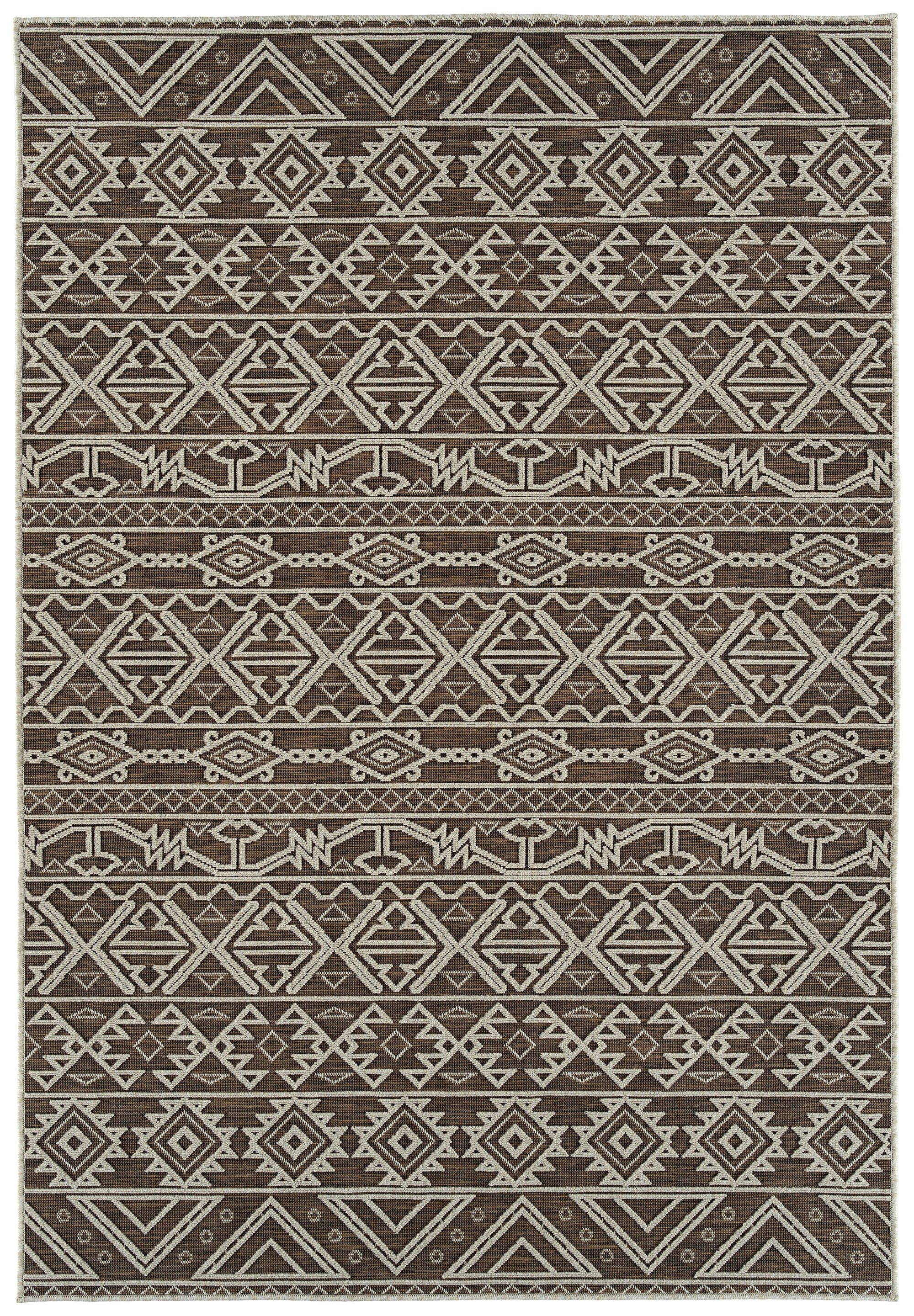 Contemporary, Transitional, Geometric, Textured, High-Low Cut & Loop 2' x 3' Rectangle Throw Rug