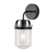 1-Light with Clear Glass Shade, Modern Sconce, Industrial Indoor  Light Fixture for Bathroom Living Room Bedroom Over Kitchen Sink, E26 Socket,  [No Bulb]