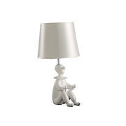 21.25' White Modern Clown Phone Holder Resin Table Lamp